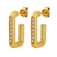 Pendientes de Aro Lisos de Plata de Ley y Latón con Baño de Oro 14k/18k y Circonitas, Hipoalergénicos, de Moda para Mujer, Venta al por Mayor para Fiestas