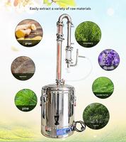 Distillateur d'huiles essentielles portable électrique 20L/30L/50L pour usage domestique, en acier inoxydable, à vide, pour hydrolat de rose et huile essentielle de lavande