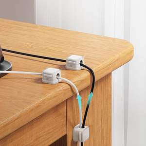 Wholesale Magnetic Cable Clip Adjustable Cord <b>Holder</b> Under Desk Organizing Management <b>Wire</b> Organizer for Wall and Table - Product Image 5