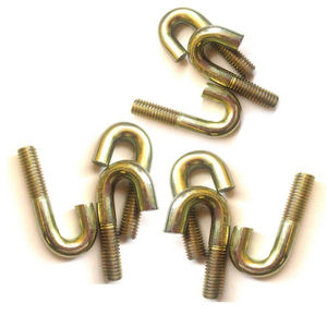 屋根用亜鉛メッキ炭素鋼L型フックアンカーボルト用カスタムネジ付き<span class=keywords><strong>J</strong></span>フックボルトとナット - Product Image 4