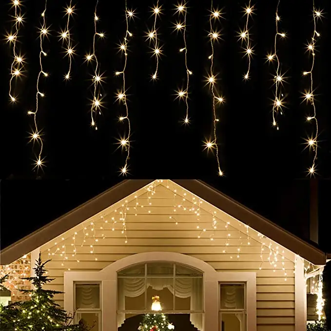 Outdoor Indoor Dekoration 5*0,8 m 216 LED Eiszapfen Lichter Beauty Curtain Light Weihnachts licht
