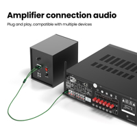Cable de audio tipo C a doble AUX de 6,35 mm, transmisión Hi-Fi sin pérdidas para mezcladores y amplificadores de potencia