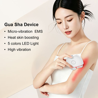 Outil de massage facial électrique Gua Sha 5 couleurs, rechargeable et chauffant, pour le cou et le visage
