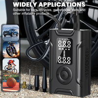 Compresseur d'air pour gonflage de pneus |   Pompe à pneus numérique portable 150 PSI avec lumière LED, batterie externe et accessoires multiples pour voiture