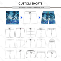 Shorts de Playa de Lyocell con Tejido Elástico en 4 Direcciones, Traje de Baño Deportivo, Shorts de Baño Personalizados para Vacaciones de Verano
