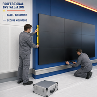 Panel LCD IPS Video Wall 46 Inci Asli dengan Bezel 0.88mm, Sambungan Tanpa Celah, Kecerahan HD 700cd/m, Anti-Silau untuk Kontrol Bandara