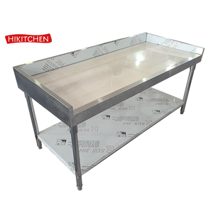 <span class=keywords><strong>Table</strong></span> de travail en acier inoxydable à 3 côtés pour hôtels, restaurants, cuisines commerciales, mobilier de cuisine, plan de travail de <span class=keywords><strong>chef</strong></span> avec drainage - Product Image 1