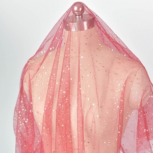 Abito da sposa in maglia di pizzo con ricamo a caldo multicolore in polvere abbronzante tessuto da sposa fatto a mano fai da te con spolveratura in oro - Product Image 3