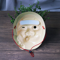 Masque d'Halloween en plastique 2026 pour adulte, style « Ugly Guy » à bouche croisée et « Fire Guy » Death Note, idéal pour le Poisson d'avril, drôle et farfelu