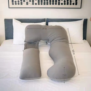 Almohada para dormir de lado Maternal en forma de U, para mujeres embarazadas, con cremallera, cubierta extraíble - Product Image 5