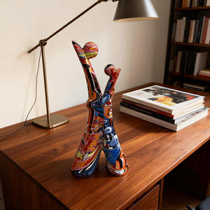 Figuras Abstractas de Resina Hechas a Mano, Decoración para Mesa de Salón, Adorno de Pareja <span class=keywords><strong>Feliz</strong></span>, Regalo de Boda - Product Image 1