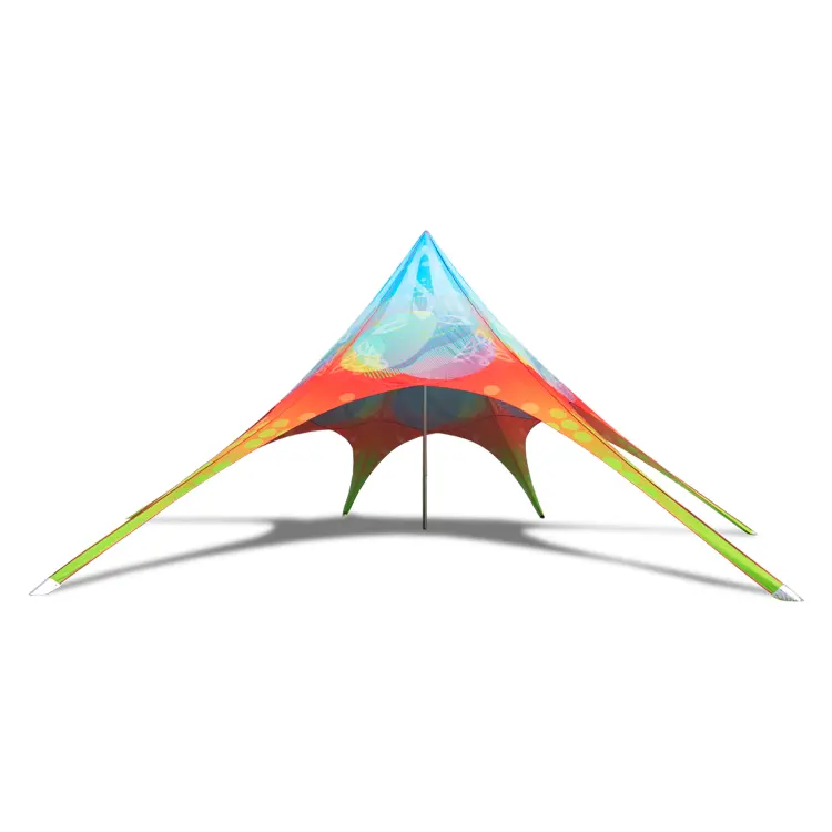 Custom Large Double Top Pop Up Spider Event Tent Camping Beach Star Spider Tent For Outdoor Display Events