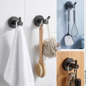 Walter Adhesive <b>Hook</b> Space Aluminum Single Wall Mounted Minimalist <b>Kitchen</b> Bathroom Key Organizer - Product Image 1