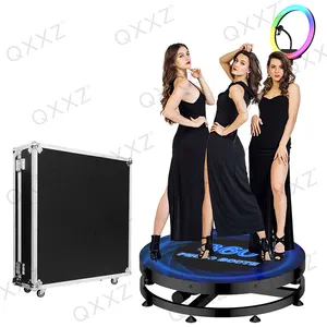 Qxxz phổ biến nhất có thể điều chỉnh 360 Photo Booth photobooth 360 Video Photo Booth Home Party 360 Photo Booth cho 100cm