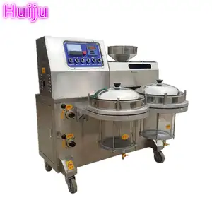 Meilleur prix 15 kg/h entièrement automatique d'extraction d'huile d'arachide avec deux réservoirs de filtration HJ-P60