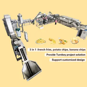 TCA tam otomatik yeni dondurulmuş patates kızartması patates cips işleme hattı yapma makineleri