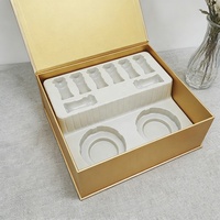 Boîte cadeau en papier rigide de luxe écologique personnalisée avec compartiment multi-bouteilles pour l'emballage d'huiles essentielles