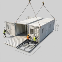 Maison conteneur pliable à déploiement rapide, maison modulaire, cabane préfabriquée temporaire 20FT 40FT