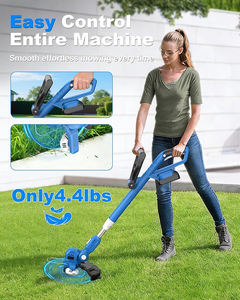 Tondeuse à gazon sans fil 20V <span class=keywords><strong>de</strong></span> 12 pouces avec alimentation automatique <span class=keywords><strong>de</strong></span> la ligne, 2 batteries et chargeur rapide, tondeuse à fil efficace - Product Image 2