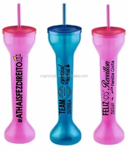 Slush Cup Plastic Sap Drink Hoge Tuin Beker Met Deksel En Stro Voor Feest