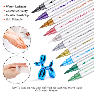 Dual tip da Markers hình xăm <span class=keywords><strong>t</strong></span>ạm thời bú<span class=keywords><strong>t</strong></span> cho nghệ thuậ<span class=keywords><strong>t</strong></span> cơ thể | da-an toàn, có thể giặ<span class=keywords><strong>t</strong></span> 10 màu sắc cơ thể sơn hình xăm bú<span class=keywords><strong>t</strong></span> - Product Image 5