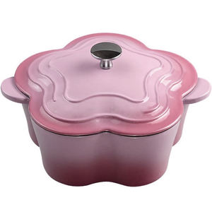 Cacerola de cocina Olla de hierro fundido Flor de color Cazuela <span class=keywords><strong>Cocotte</strong></span> - Product Image 1
