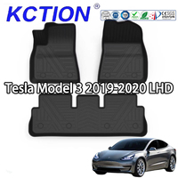 Tapis de sol et doublures de coffre KCTION sur mesure en TPE toutes saisons pour Tesla Model 3 – Tapis de voiture haut de gamme 2025-2026
