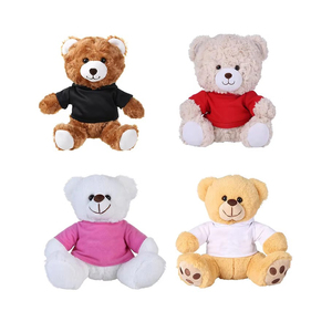 Orsetto di peluche super morbido ODM all'ingrosso con stampa logo personalizzata e maglietta, giocattolo con stampa a trasferimento termico - Product Image 5