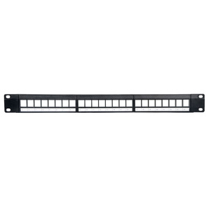 Pannello Patch Vuoto da 19 Pollici a 24 Porte CAT5E CAT6 UTP per <span class=keywords><strong>Rete</strong></span> VoIP, Telaio di Distribuzione Non Schermato - Product Image 2