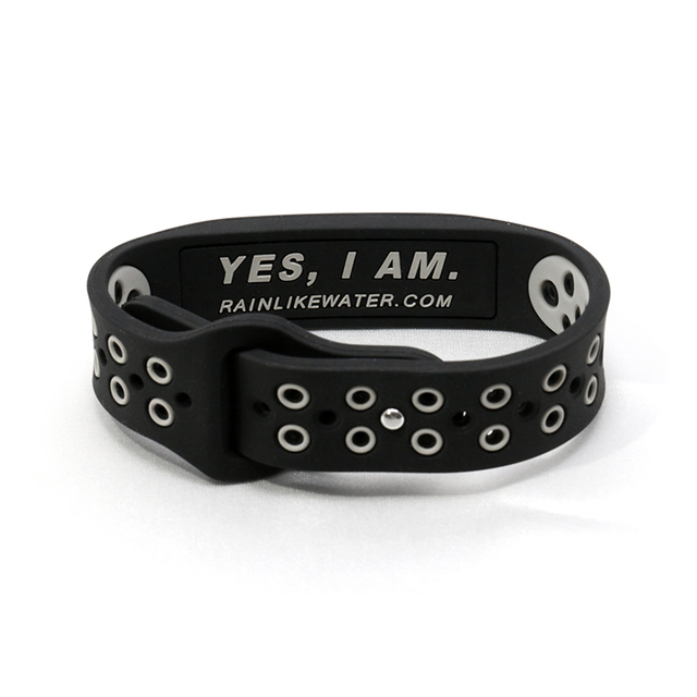 P143-18 Noproblem Custom Adjustable Negative Ion Energy Unisex Trendy Silicone Health Power Wristband for Fitness Sport Wedding