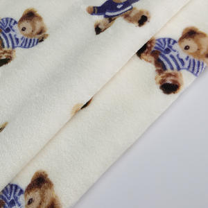 <span class=keywords><strong>Material</strong></span> de tela de franela elástica Minky de terciopelo grueso con estampado Floral de <span class=keywords><strong>Spandex</strong></span> turco para ropa - Product Image 3