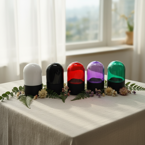 ขวดแก้วทรงโดมสีสันสดใสหรูหรา ขนาด 100 มล. สำหรับบรรจุภัณฑ์ Moon Rock แบบกำหนดเอง พร้อมฝาปิดสนิท - Product Image 1