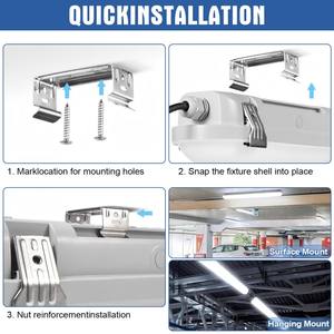 Lámpara industrial tri-proof de 8 pies, tubo LED de aluminio antiexplosión, luz lineal IP65, luz LED a prueba de explosiones para vapor. - Product Image 6