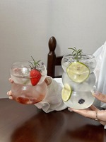 Verre borosilicaté en forme de gourde créatif mignon 380ml 550ml verre à eau transparent de grande capacité