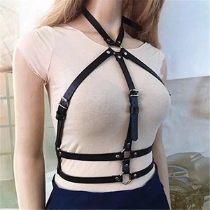 Cuir Sexy Punk Pu Cuir Corps Chaîne Bondage Stud Jarretières Ceinture Jambe Anneau Bandage Corps Harnais Poitrine Ceinture Pour Femmes - Product Image 4