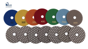 Juego de almohadillas de pulido de diamante de uso seco, herramientas de molienda superflexible para suelo de hormigón de granito, mármol, cuarzo, 80100, 125, 150, 180, 200 - Product Image 3