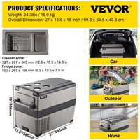 Tsjechische, Poolse, Duitse draagbare kleine autovriezer 45L mini autovriezer koelkast 45W auto koelkast koeler 12V koelkast vriezer AC/DC