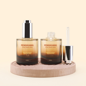 Botol Serum Kaca Kosong Transparan untuk Kemasan Skincare Mewah 50ml, Botol Pipet Kaca untuk Krim Wajah yang Dapat Disesuaikan - Product Image 5