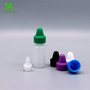 Bouteille compte-gouttes en plastique LDPE à pression oculaire, blanc laiteux, noir, 3ml, 5ml, 7ml avec bouchon coloré, embout précis, prix de gros - Product Image 6