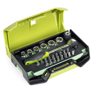 FG 624 S25 <b>Socket</b> Set 25 Pc Automotive Repair Tool Kit With <b>Ratchet</b> And Bits For Car Maintenance - Product Image 2