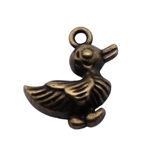 Colgante 3D de <span class=keywords><strong>Patito</strong></span> Caminante de 17x17x8mm en Aleación de Zinc Bronce Antiguo para Etiquetas de Recuerdo de Baby Shower - Product Image 3