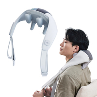 Máquina de Masaje Eléctrica Mini Personalizada Darius para Cuello y Hombros con 4 Cabezales, Función de Calor y Música, Conector Tipo-C