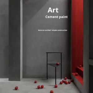 Peinture de ciment acrylique artistique Béton propre Style industriel <span class=keywords><strong>Texture</strong></span> de micro-ciment gris pour les revêtements d'art de mur extérieur intérieur - Product Image 6