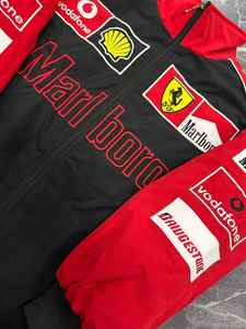 Giacca Invernale da Uomo Personalizzabile Ispirata alla Tuta da Corsa di F1, Cappotto Ricamato Team, Tuta da Moto Casual Ampia in Cotone - Product Image 3