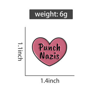 Punch Nazis Esmalte Pins Custom Defend Your Rights Broches Insignias <span class=keywords><strong>de</strong></span> solapa Ropa que protege la joyería <span class=keywords><strong>de</strong></span> la Patria Regalo para amigos - Product Image 6