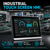 Pantalla Táctil Industrial de 7 Pulgadas TFT LCD Ethernet, Software HMI Modbus Pequeño, PC