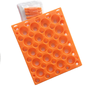 Soporte para Tubos de Centrífuga Multifuncional de Laboratorio PP, Naranja/Azul, 15 ml (30 Orificios), 50 ml (20 Orificios) - Product Image 4