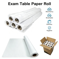Rouleaux de couchettes médicales jetables en gros, draps de lit en papier laminé 2 plis pour table d'examen clinique et hôpital