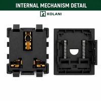 Enchufe Modular Kolani Negro de 15A y 125V Estándar Estadounidense, Inserto de Enchufe Resistente al Calor de PC, Módulo de Enchufe Estadounidense