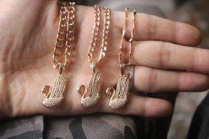 BMZ − collier en or <span class=keywords><strong>rose</strong></span> 18k, pendentif en cristal, cygne, <span class=keywords><strong>rose</strong></span>, meilleure qualité, <span class=keywords><strong>champagne</strong></span>, or, pour la fabrication de bijoux - Product Image 3